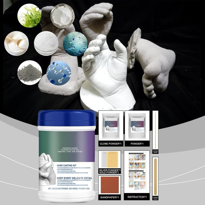 Jahrestag Geschenk: Gipsabdruckset für Paare - Handabdruck Selber Machen