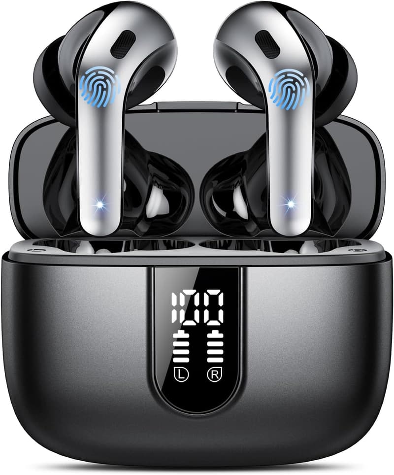 Kabellose Bluetooth 5.3 In-Ear Kopfhörer mit 50H Bass und Noise Cancelling