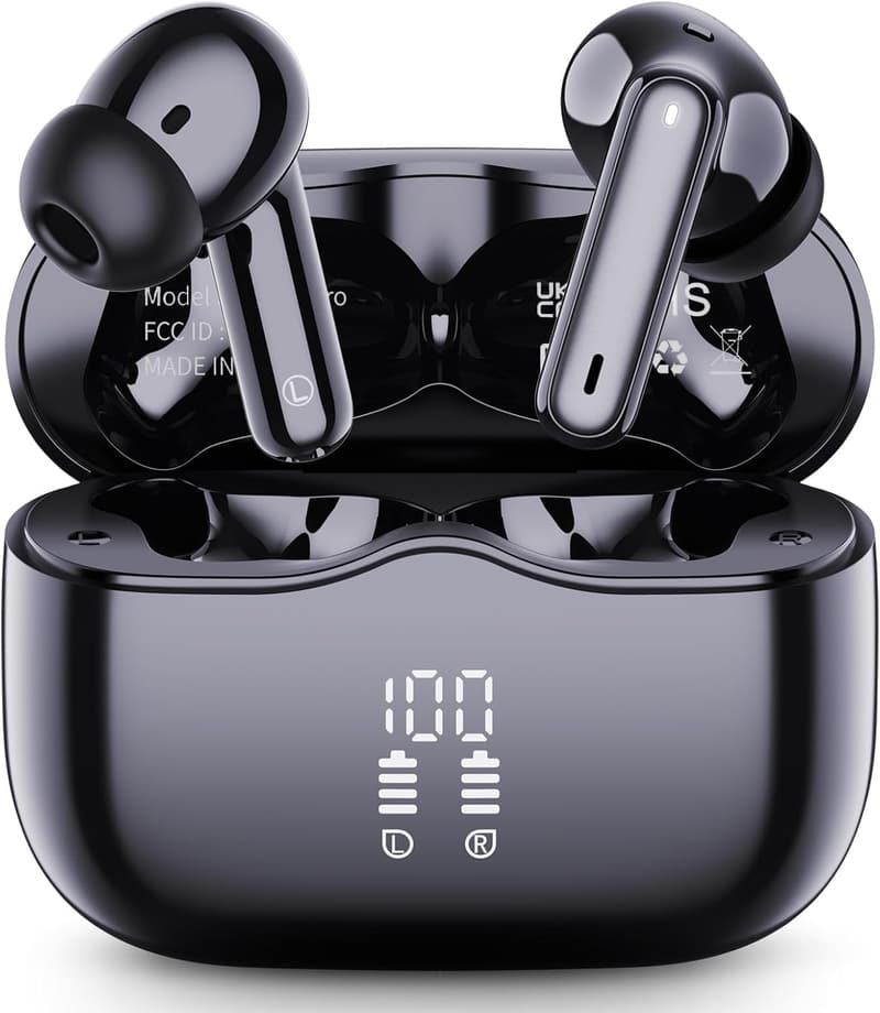 Kabellose Bluetooth 5.4 In-Ear Kopfhörer mit 40 Std. Akkulaufzeit, ENC, IP7 wasserdicht