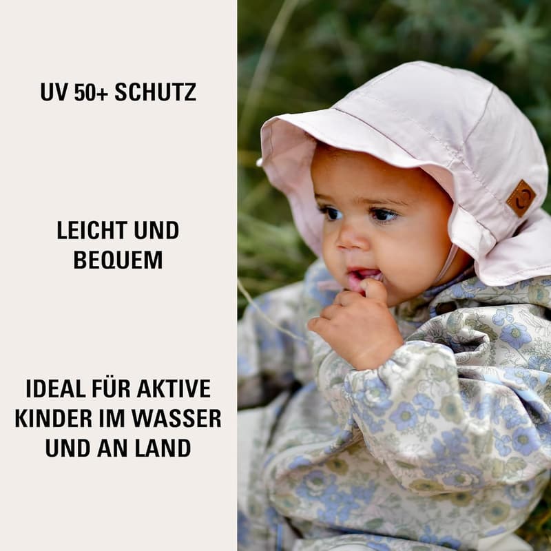 Mikk-line Baby Sonnenhut mit UV-Schutz 50 – Atmungsaktive Sommermütze