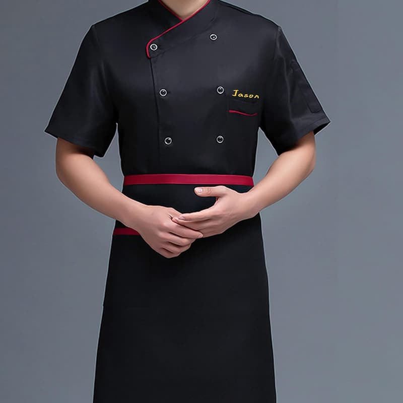 Personalisierte Chefjacke für Männer und Frauen, bestickt, kurzarm