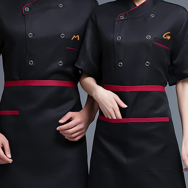 Personalisierte Chefjacke für Männer und Frauen, bestickt, kurzarm