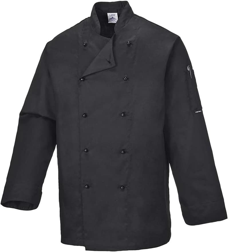 Kochjacke Somerset Schwarz, Größe L, von Portwest