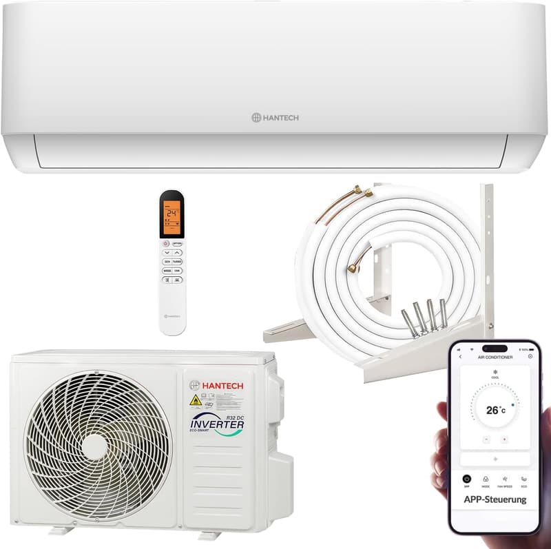 HANTECH H-PRO Split Klimaanlage 12000 BTU mit WIFI und Heizfunktion