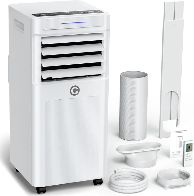 Mobile Klimaanlage 9000 BTU, 3-in-1 mit Fernbedienung & LED-Display