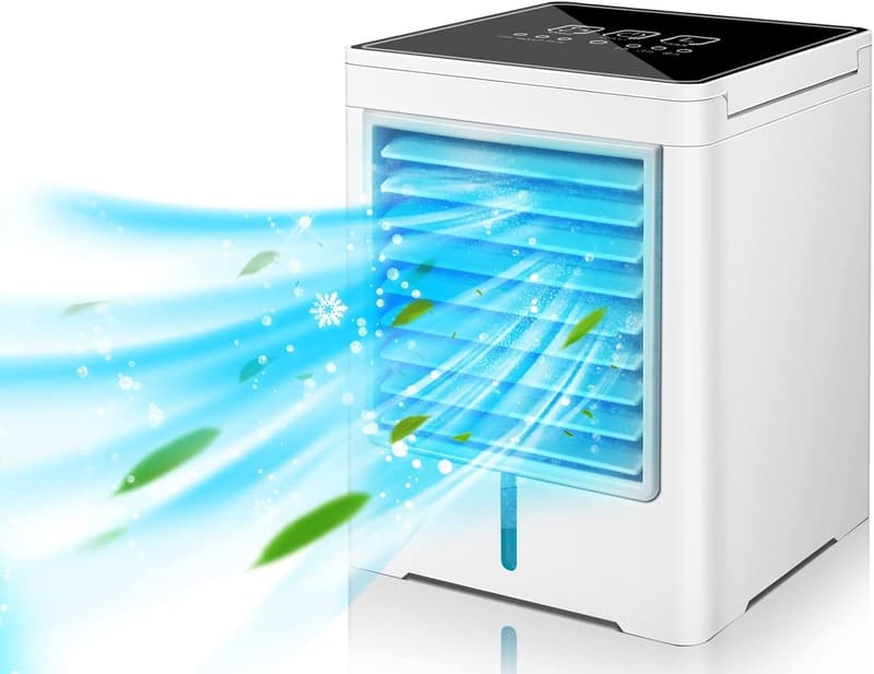 Mini Klimaanlage 3-in-1 mit 470ml Wassertank für Zuhause und Büro