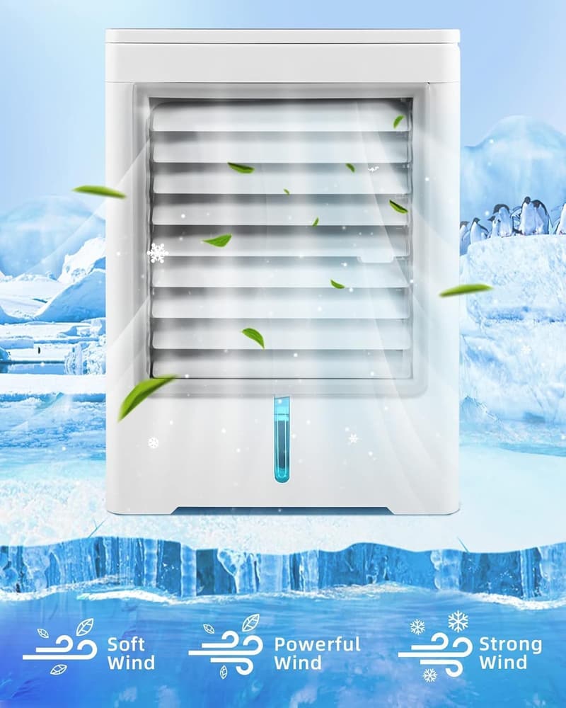 Mini Klimaanlage 3-in-1 mit 470ml Wassertank für Zuhause und Büro