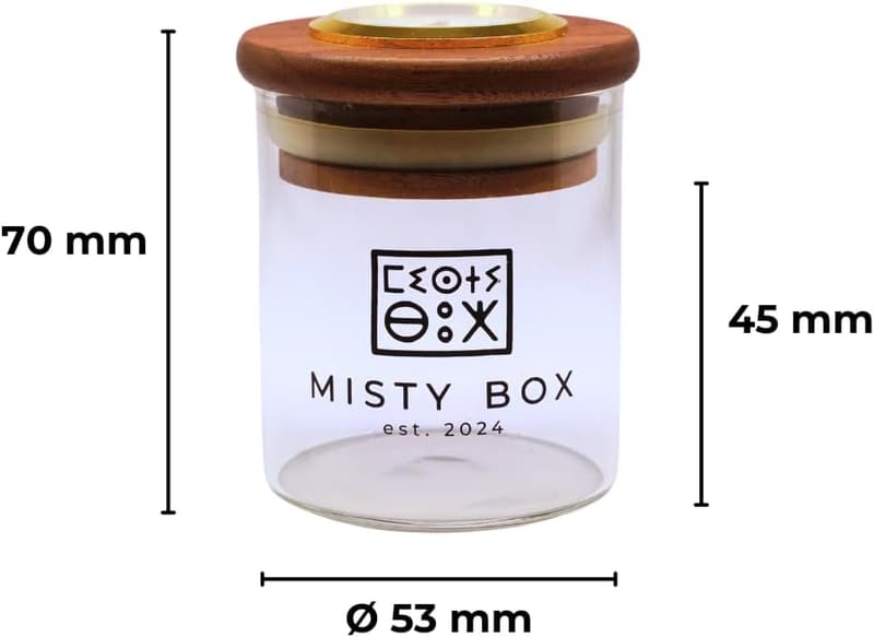 Misty Box – 2 Luftdichte Gewürzgläser mit Hygrometer, 90ml