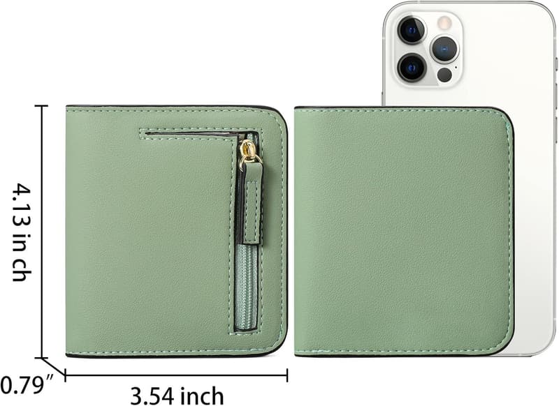 Kleiner Damen Geldbeutel aus Leder mit RFID-Schutz und Münzfach