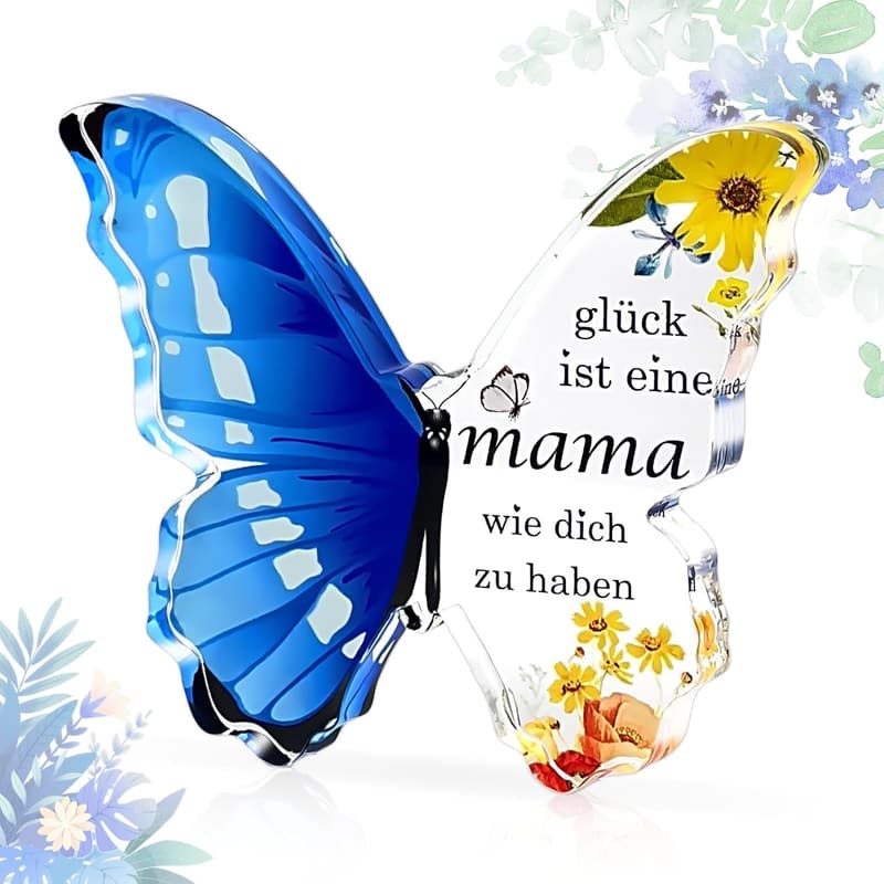 Acryl Schmetterling Dekoration für Mütter – Geschenkidee in Blau
