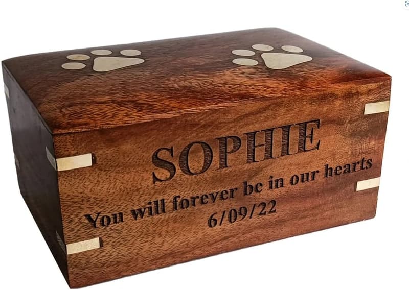 Personalisierte Rosewood Haustierurne für Hundeasche – Gedenkurne X-Small