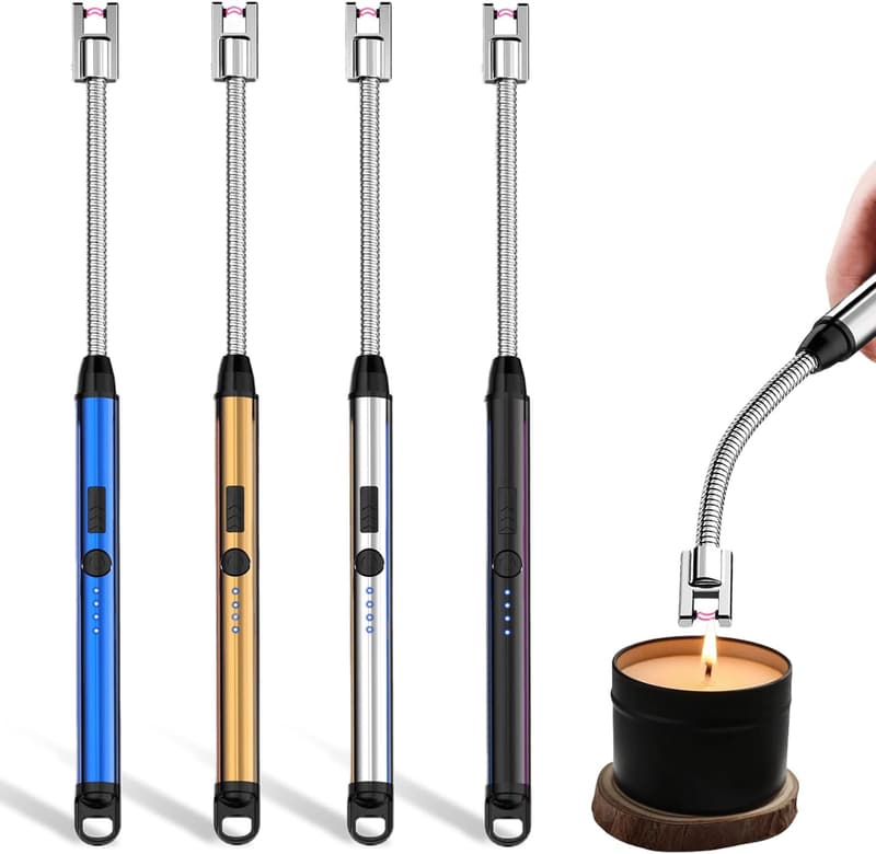 USB Aufladbare Stabfeuerzeuge im 4er Set mit Sicherheitsschloss