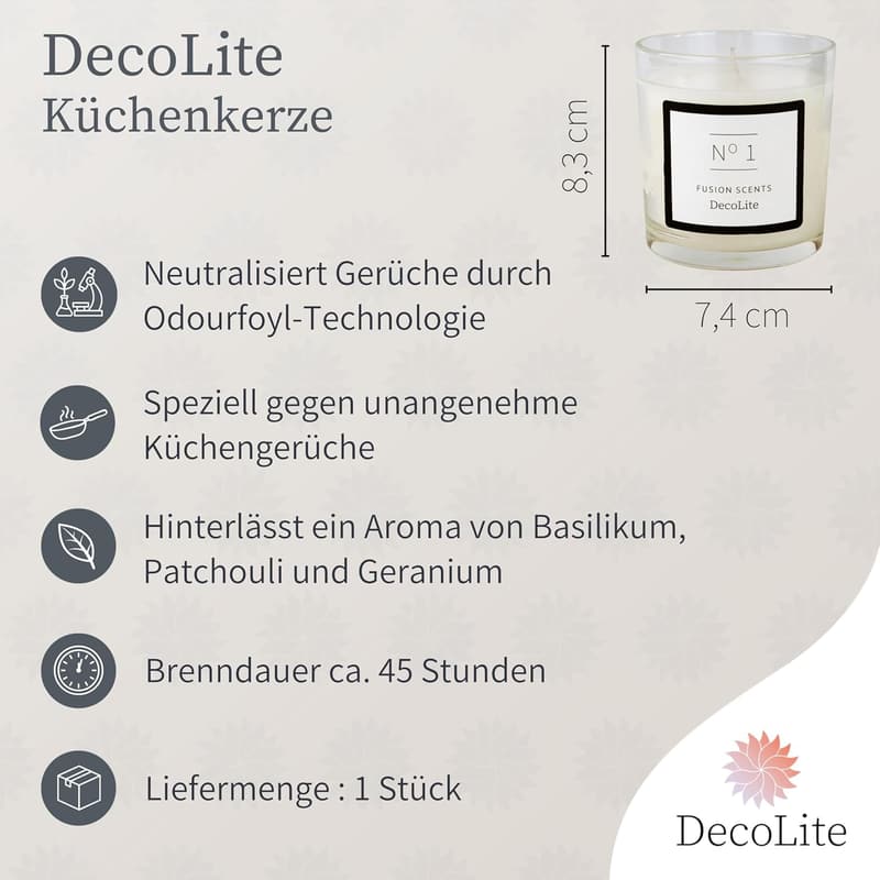 Duftkerze für die Küche - Fusion Scent, 45 Std. Brenndauer