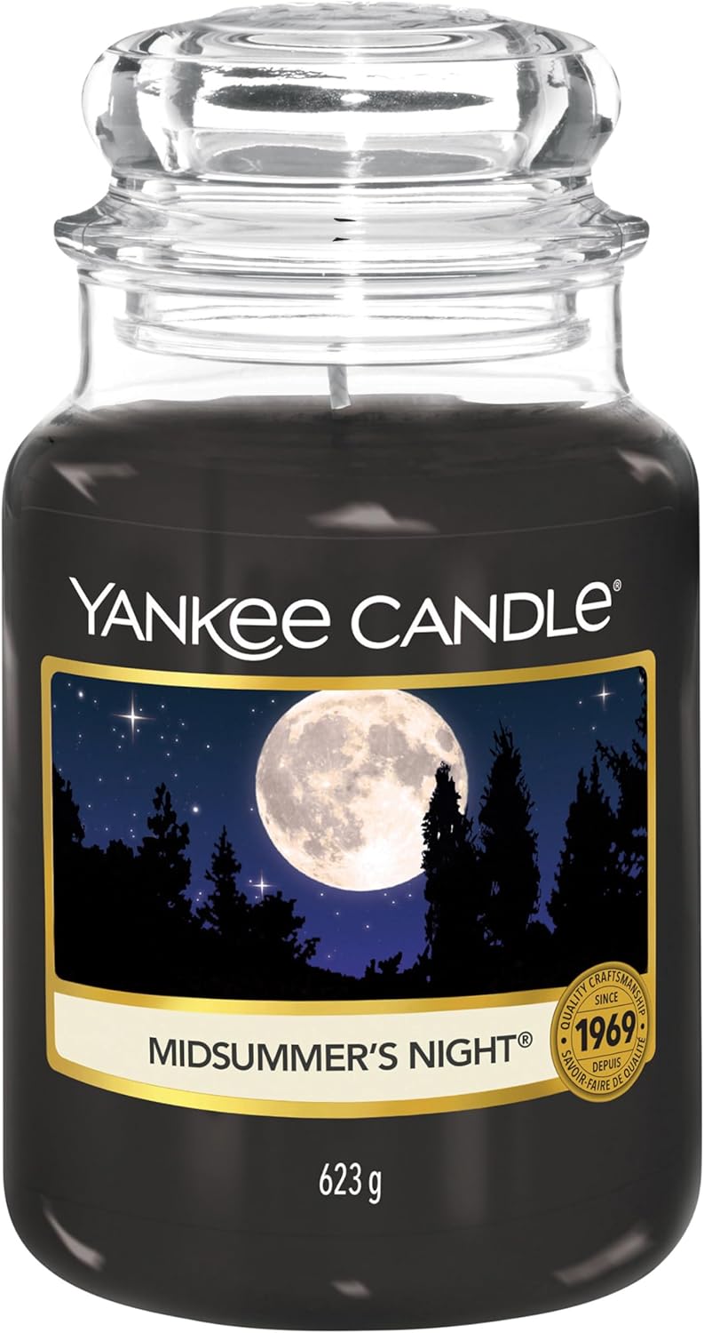 Muttertagsgeschenk: Yankee Candle Duftkerze Midsummer's Night, 150 Std. Brenndauer