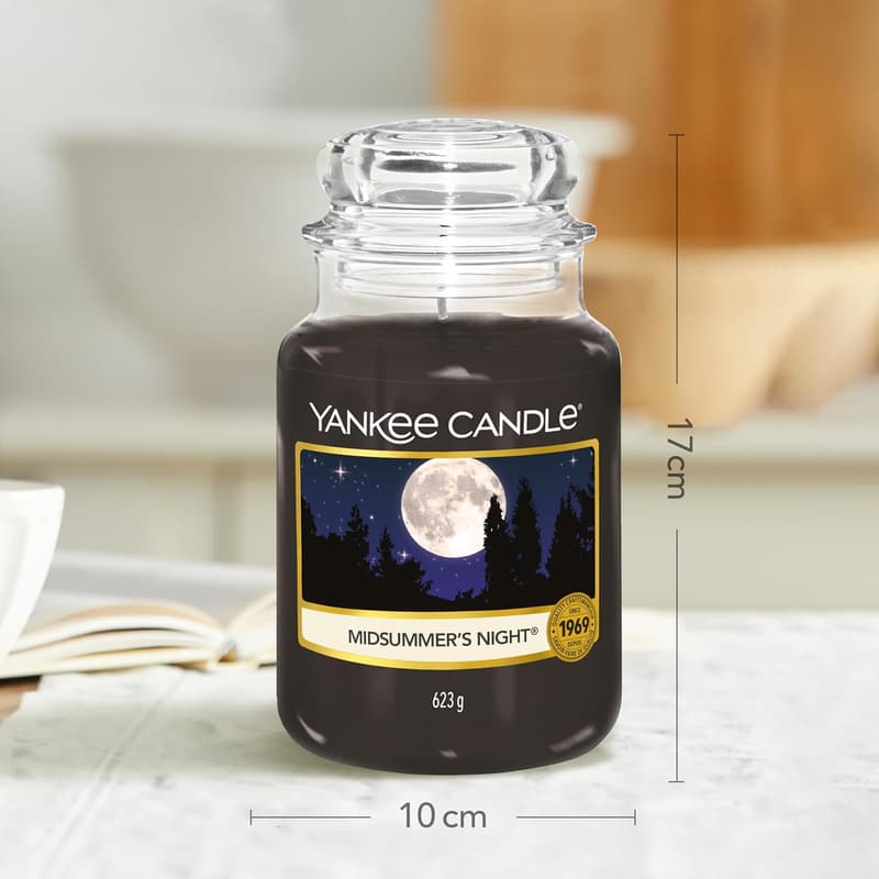 Muttertagsgeschenk: Yankee Candle Duftkerze Midsummer's Night, 150 Std. Brenndauer