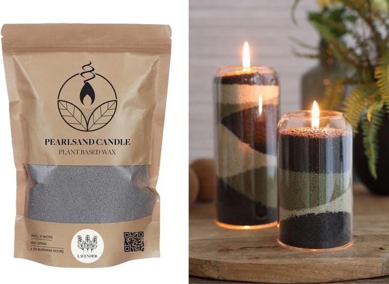DIY Duftkerzen-Set mit pflanzlichem Wachs, 400g in Lavendel