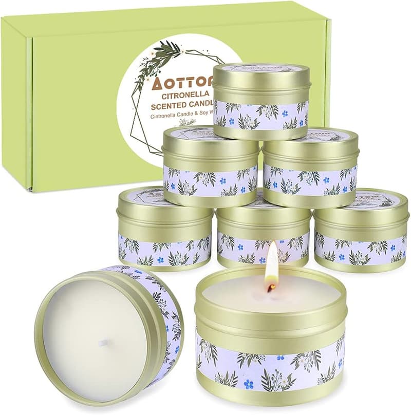 Citronella Duftkerze aus Sojawachs für Outdoor-Aktivitäten