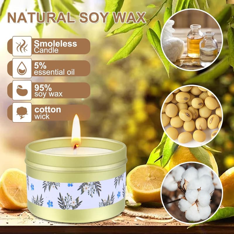 Citronella Duftkerze aus Sojawachs für Outdoor-Aktivitäten