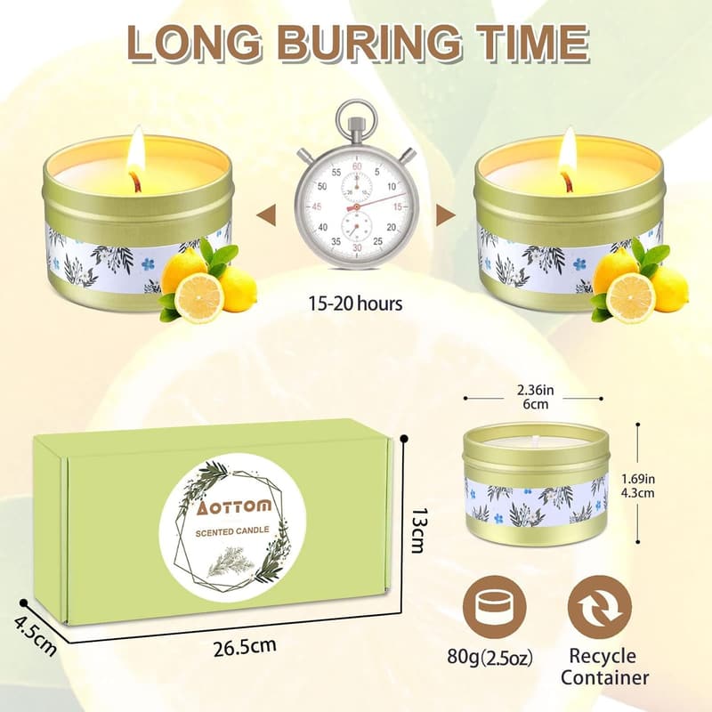 Citronella Duftkerze aus Sojawachs für Outdoor-Aktivitäten
