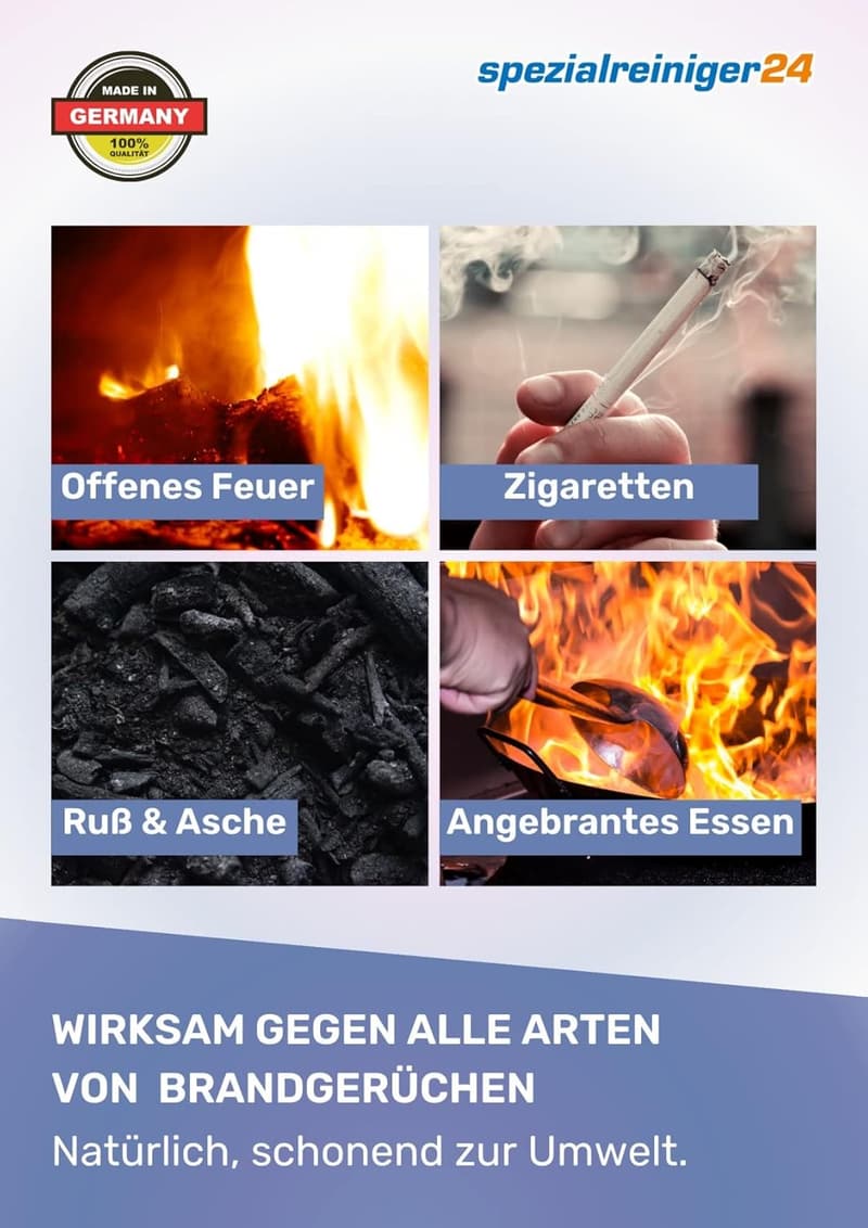 Geruchsneutralisierer gegen Brandgeruch mit Mikroorganismen