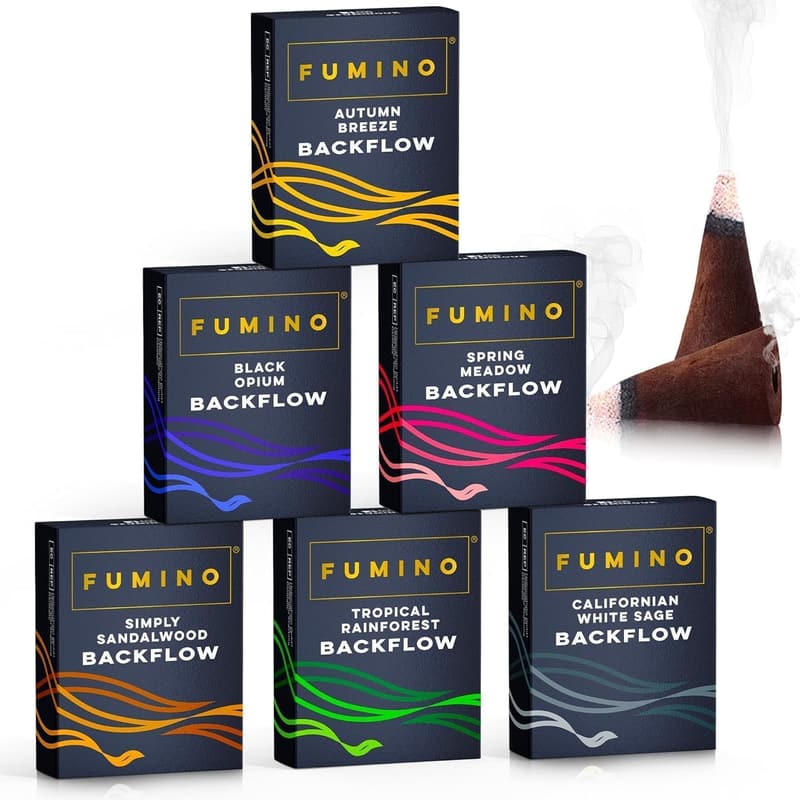 Fumino Rückfluss-Räucherkegel-Set – 90 Kegel für Entspannung und Meditation