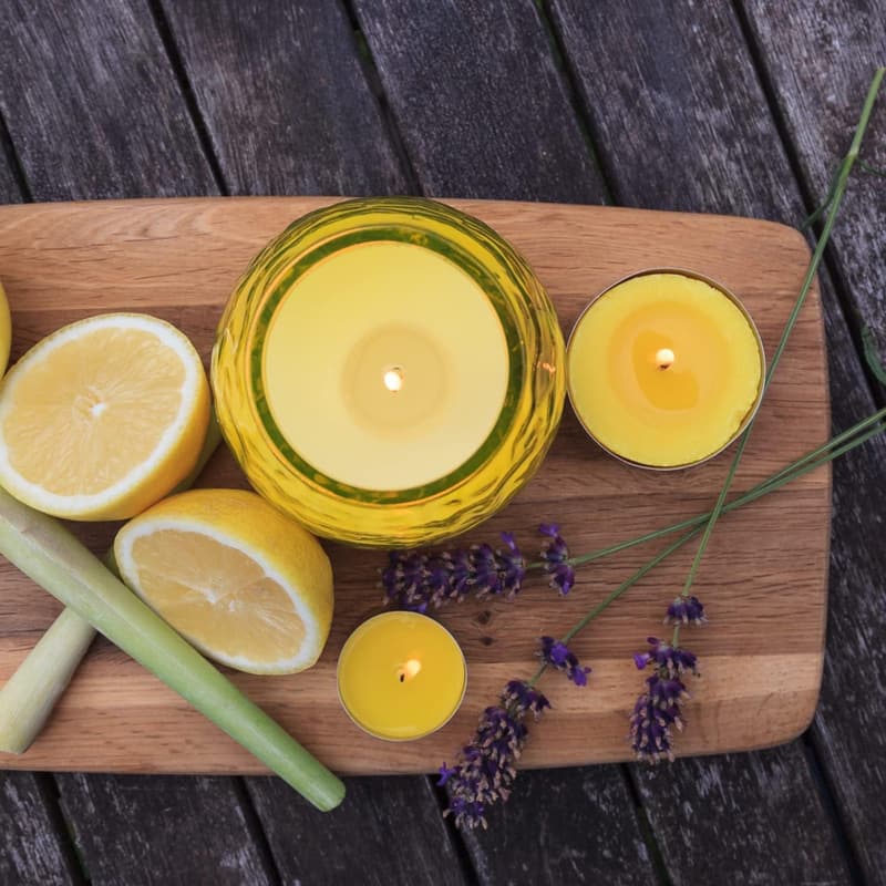 Citronella Teelichter Set (100 Stück) - 8 Stunden Brenndauer - Gelb - Für den Außenbereich