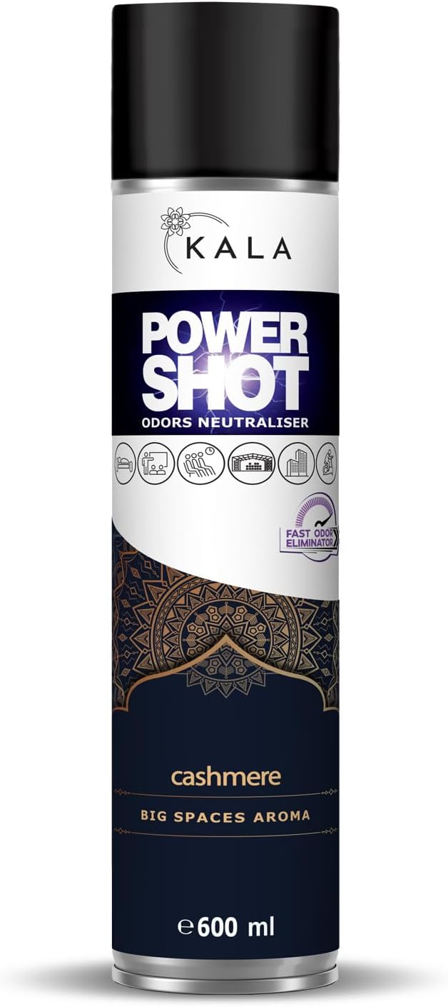 KALA POWER SHOT - Geruchsneutralisierer Cashmere, 600 ml für große Räume bis 200 m³