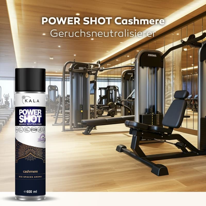 KALA POWER SHOT - Geruchsneutralisierer Cashmere, 600 ml für große Räume bis 200 m³