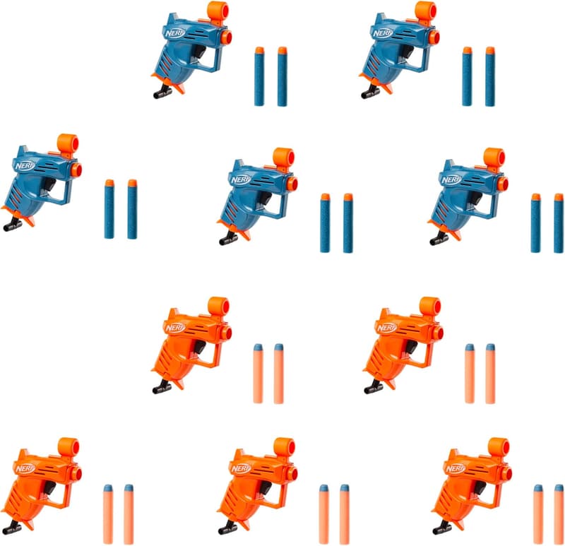 NERF Elite Ace SD-1 Party Pack – 10 Blaster mit 20 Darts – für Kinder