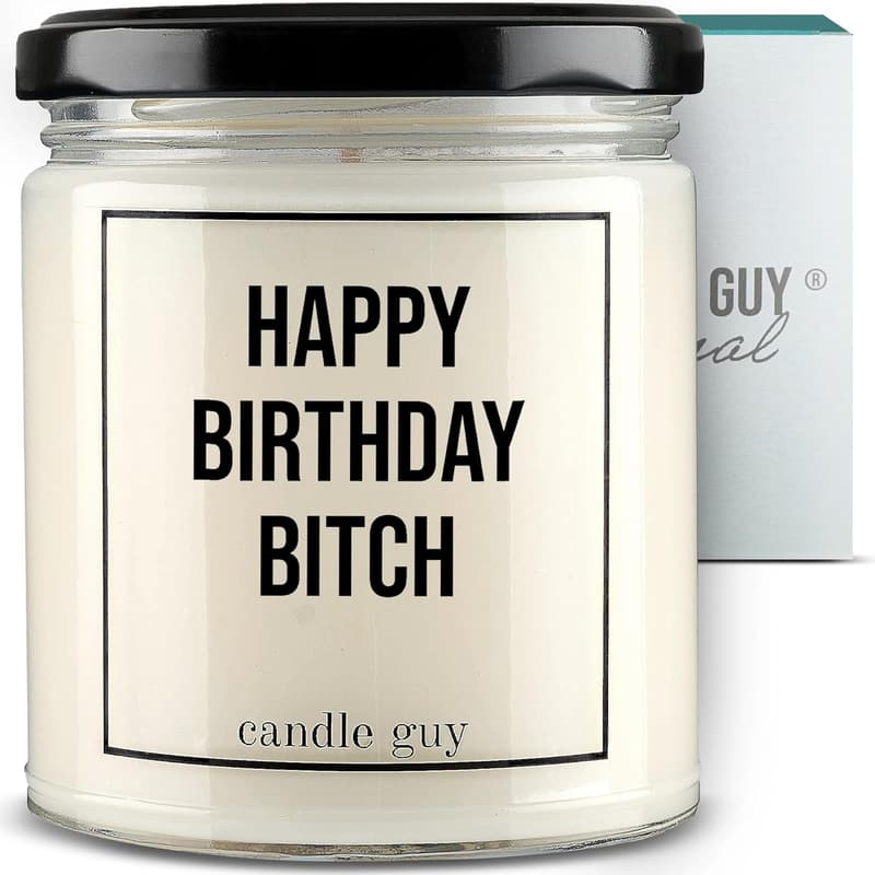 Happy Birthday Duftkerze | Handgemacht aus 100% Sojawachs | 70h Brenndauer