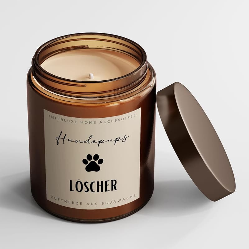 Duftkerze im Apothekerglas mit Spruch 