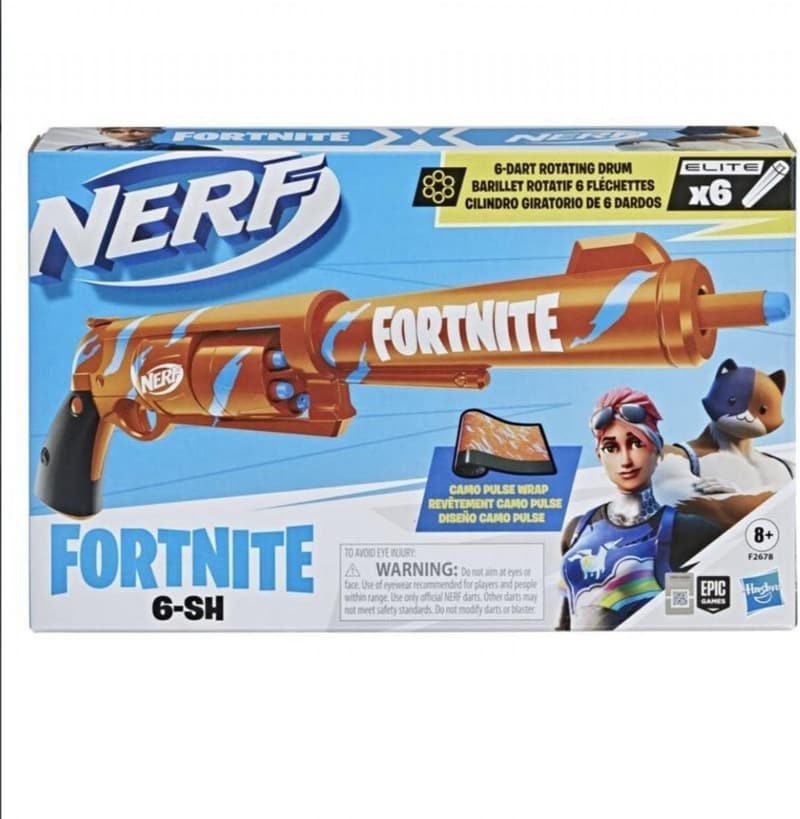 Nerf Fortnite 6-SH Blaster mit Camo-Design und 6 Darts