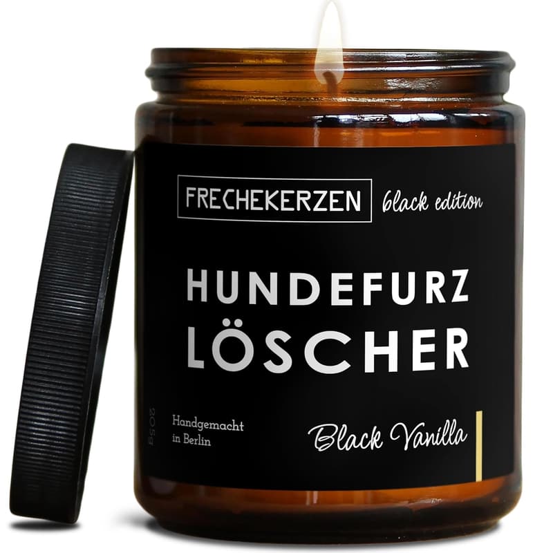 Lustige Duftkerze für Hundehalter aus handgemachtem Sojawachs