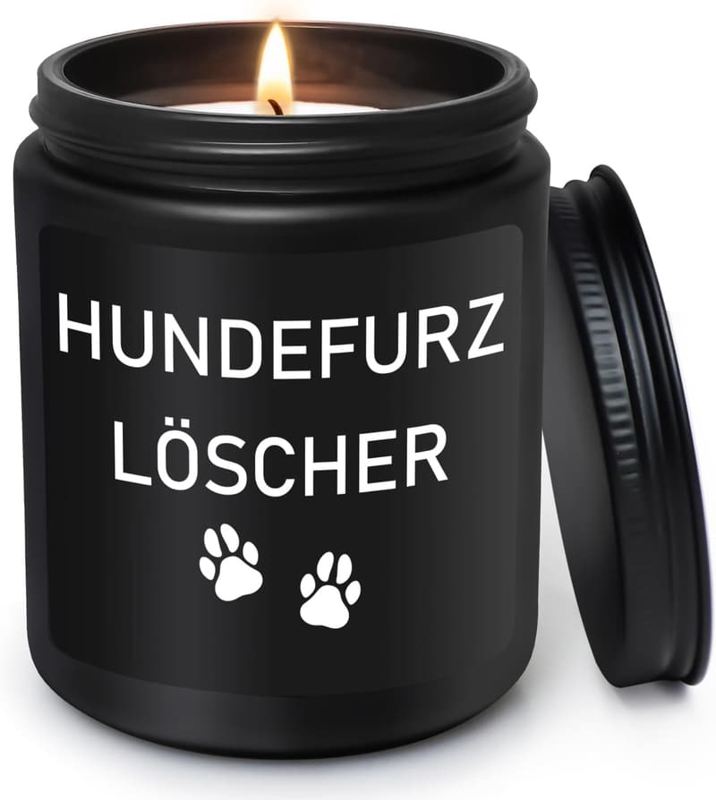 Hundefurz-Löscher Kerze für Hundebesitzer - Schwarz