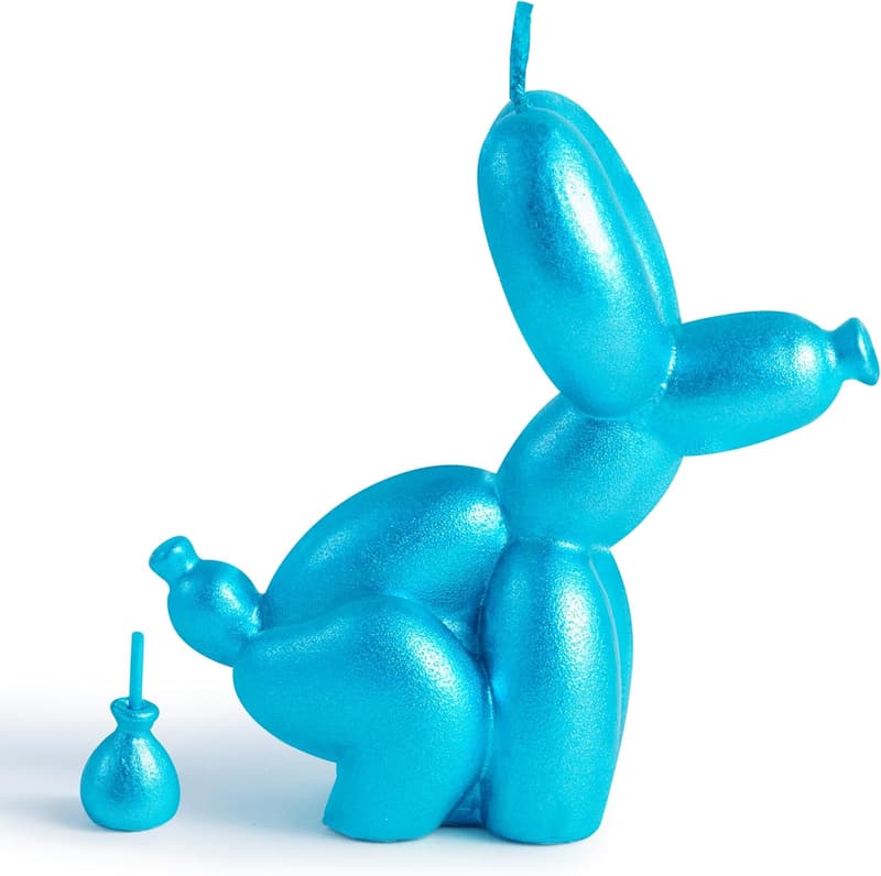 Hund Kerzen Set (Blau und Gold) für Partys und Geburtstagsfeiern