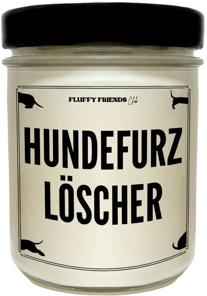 Geschenk für Hundehalter: Handgemachte Duftkerze aus Sojawachs, 300 ml