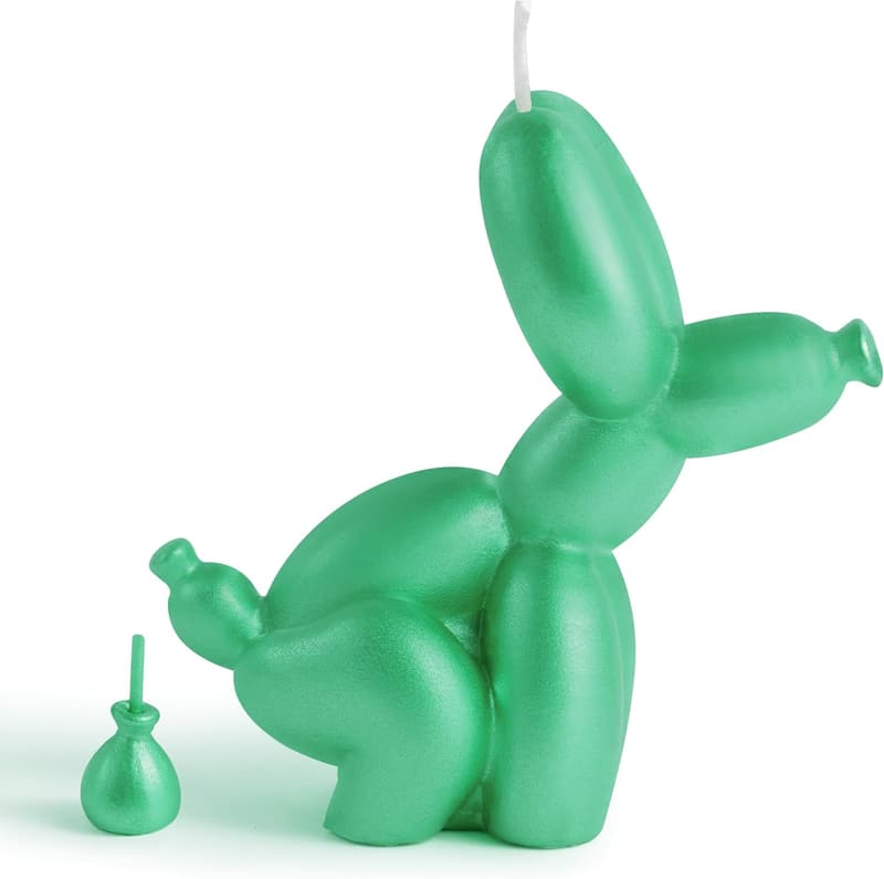 Ballon Hund Duftkerzen Geschenkset aus Sojawachs – 2 Stück Aromatherapie für Entspannung (Grün)