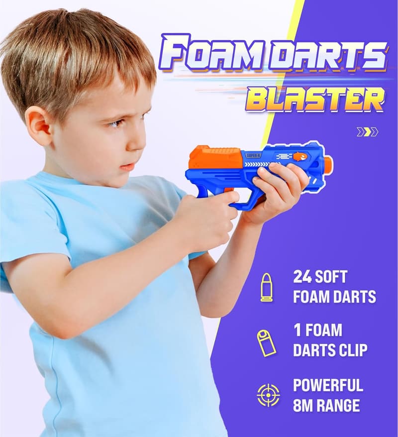 Elektronisches Schießspielzeug mit Rücksetzung für Jungen (5-8 Jahre)