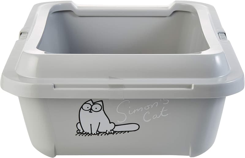 Katzentoilette mit Rand, grau, 43 x 32 x 16 cm