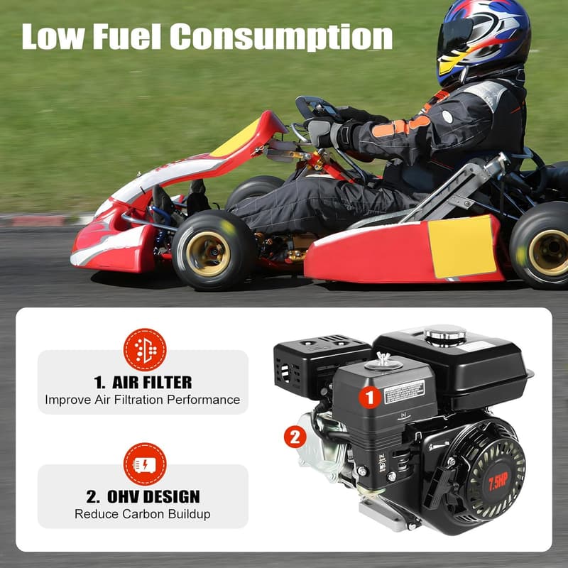 GX210 7HP 4-Takt-Benzinmotor für Kartantrieb, tragbar