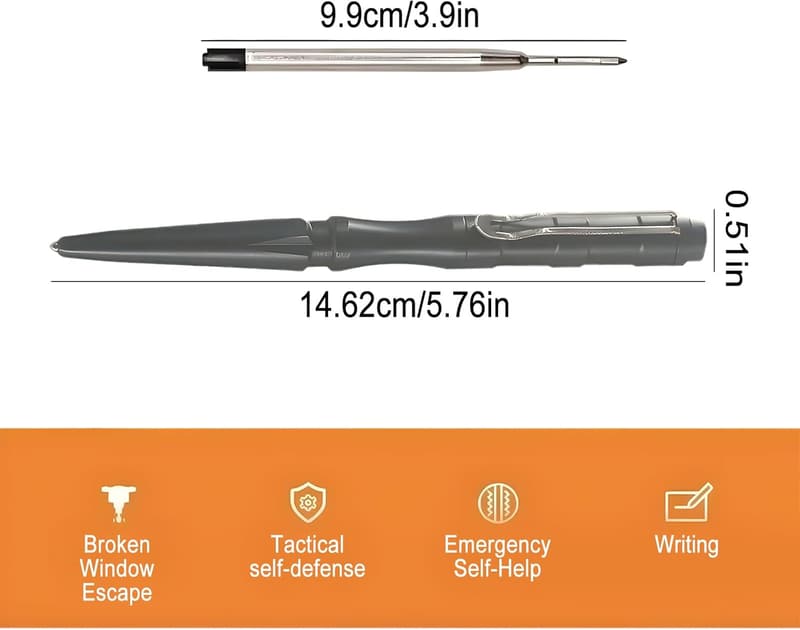 Multifunktionaler Taktikstift mit Glasbrecher für Selbstverteidigung