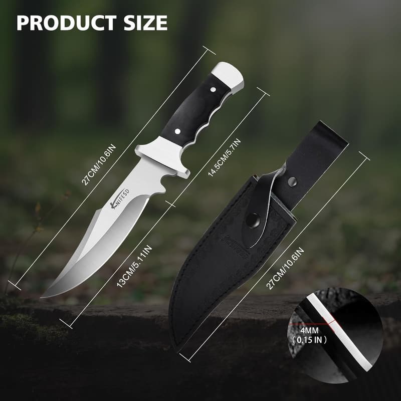Outdoor Survival Messer mit Feststehender Klinge - Ideal für Camping und Abenteuer