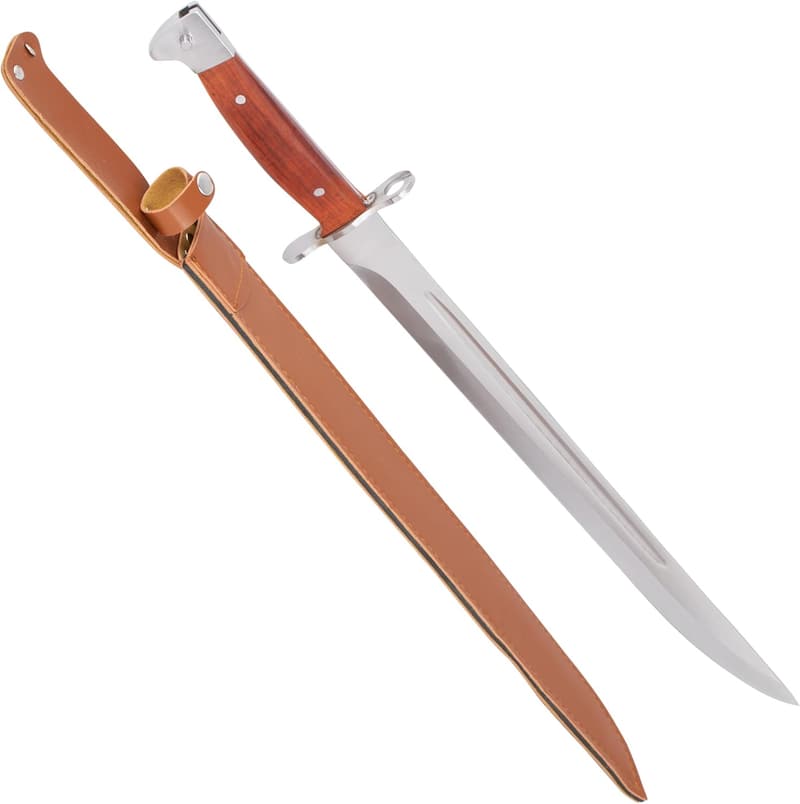 KOSxBO XXL Abfangmesser 61 cm mit Holster für Jäger – Outdoor-Replika