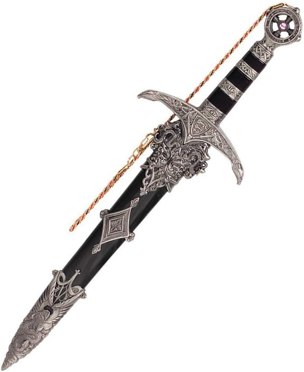 Robin Hood Dolch aus legiertem Stahl, 48 cm, rostfrei, mit Scheide