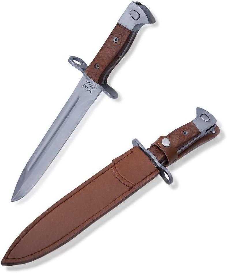 Edelstahl Gürtelmesser 31 cm mit Holzgriff und Holster