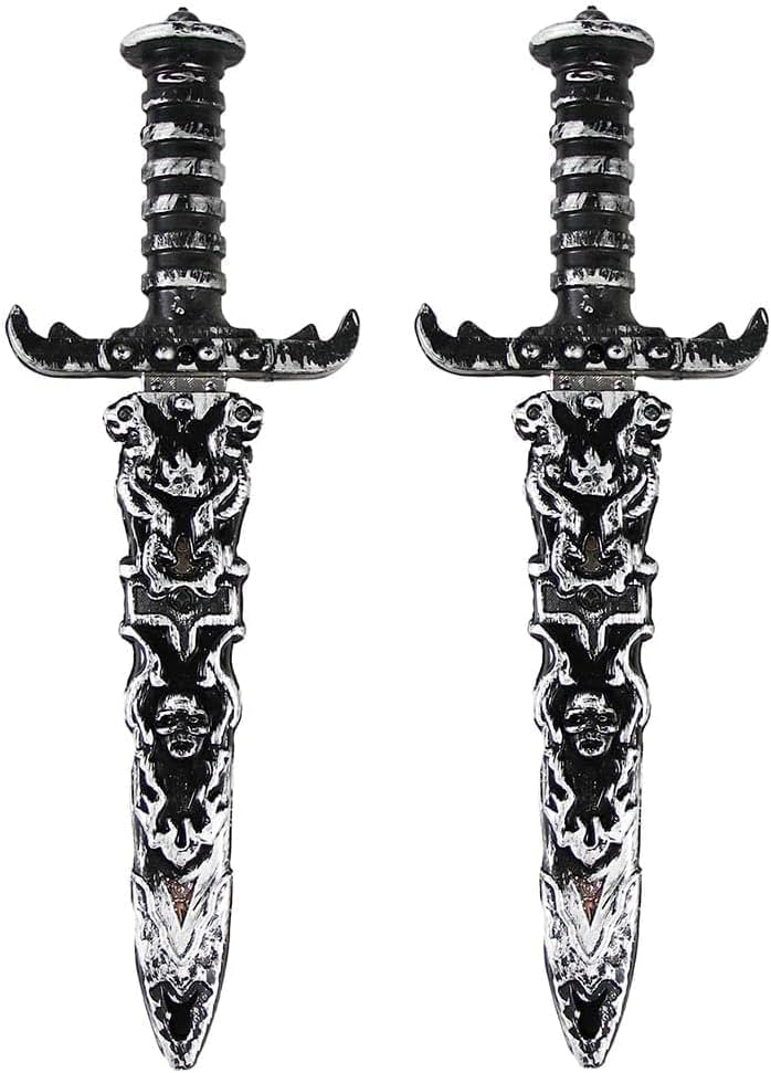 Piratenschwert aus Kunststoff, 2-tlg. Set für Halloween-Kostüme