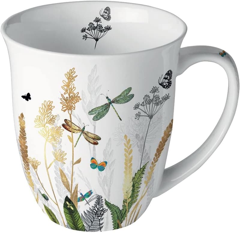 Teetasse mit Blumenmotiv aus Fine Bone China, 0,4 l