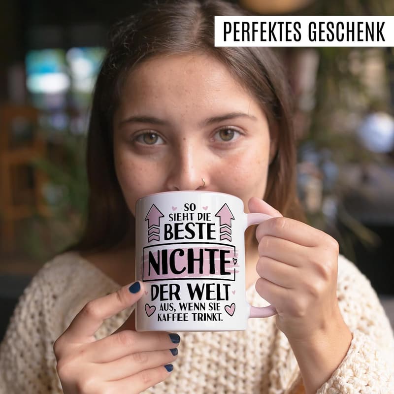 Tasse für Nichten – „Beste Nichte der Welt“ Kaffeebecher Geschenk