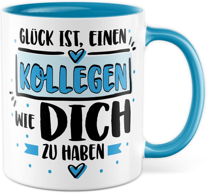 Dankeschön-Tasse für Kollegen – Kaffeebecher mit Spruch