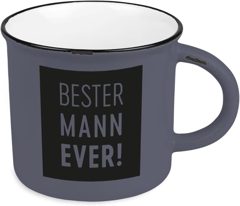 Vintage Keramik Kaffeetasse 400 ml – Geschenk für den besten Mann